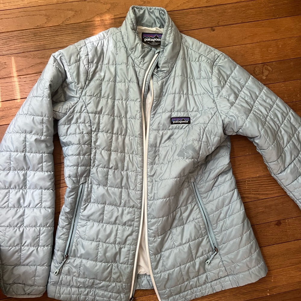 Patagonia Nano Puff Puffer Women's Sz M Outdoors Hiking Full Zip Primaloft Cabin